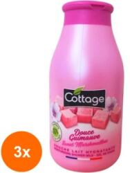 Cottage Set 3 x Lapte de Dus Cottage Marshmallow, 250 ml