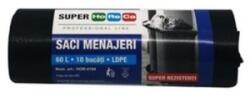 Horeca Saci Menajeri 60 l, 10 Bucati, LDPE Negru, Horeca (SPDIV000085)