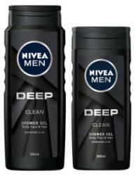 Nivea Pachet Promo Nivea Men: Gel de Dus Deep, 500 ml si Gel de Dus Deep, 250 ml