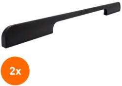 Ideal Feroluc Set 2 x Maner Model W4002, 320 mm, Finisaj Negru (EDI-2xIFR-16947)