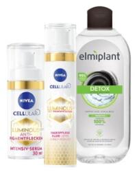 Nivea Pachet Crema Zi Contra Pete Pigmentare Nivea Cellular Luminous 40ml, Ser Intensiv 30 ml, Apa Micelara Ten Normal si Gras 400ml