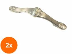 Ideal Feroluc Set 2 x Maner Model 2063/W8222, 96 mm, Finisaj Antic Auriu (EDI-2xIFR-69789)