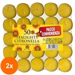 LCA Set 2 x 50 Lumanari Pastila Citronella, 4 Ore (GIL-2xLCA-CIT-P50)