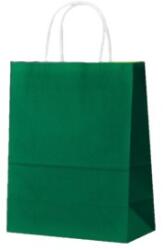 Bisbags Pungi din Hartie cu Manere, Verde Inchis, Interior Alb, 25 x 14 x 30 cm, 100 Bucati (BBG-PK558)