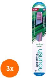 Sensodyne Set 3 x Periuta de Dinti Peri Moi, Sensodyne Nourish Healthy Clean, Soft (ROC-3xMAG1018149TS)