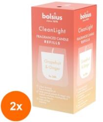 Bolsius Set 2 x 2 Lumanari Rezerva, CleanLight Bolsius, Gref si Ghimbir (GIL-2xLCA-BO-CL-REF2-86)