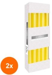 BISPOL Set 2 x 10 Lumanari Conice Bispol Galbene (GIL-2xLCA-S30-010-A10)