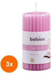 Bolsius Set 3 x Lumanare Stalp 120/58 mm Bolsius, Magnolie (GIL-3xLCA-TRU-STP-120/58-04-TS)