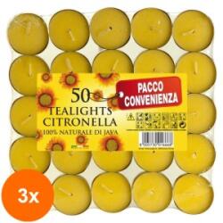 LCA Set 3 x 50 Lumanari Pastila Citronella, 4 Ore (GIL-3xLCA-CIT-P50)