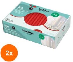 Bolsius Set 2 x 100 Lumanare Conica Bolsius Rosu (GIL-2xLCA-COB-100-41-A100)