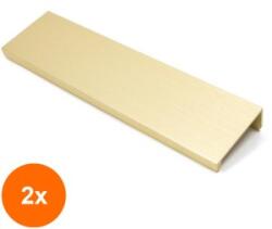 Ideal Feroluc Set 2 x Maner Model Hexis, 96 mm, Finisaj Auriu Mat (EDI-2xIFR-41590)