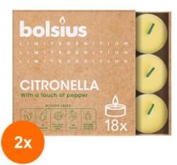 Bolsius Set 2 x Lumanari Parfumate Pastile Bolsius, Citronella (GIL-2xLCA-PB18-32 CIT)