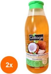 Cottage Set 2 x Gel de Dus Cottage cu Ulei de Cocos, 560 ml