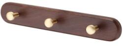 Ideal Feroluc Cuier Perete Model Tapio, 3 Carlige, Finisaj Nuc/Auriu Mat (IFR-18523) Agatator cuier