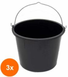 Z-tools Set 3 x Galeata 5 l, pentru Uz Casnic, Negru (LIZ-3xZLN-ZLN9596)