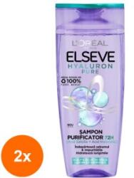 Elseve Set 2 x Sampon Purificator L'Oreal Paris Elseve Hyaluron Pure, 400 ml