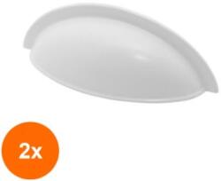 Ideal Feroluc Set 2 x Maner Scoica Model Irem, 64 mm, Finisaj Alb (EDI-2xIFR-16796)
