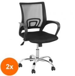 Grunberg Set 2 x Scaun de Birou Rotativ Blueberg, 57 x 51 x 90 cm (GUJ-2xZ01)