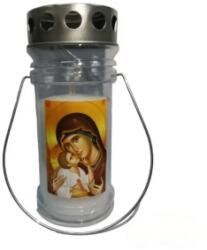 LCA Candela Felinar din Plastic cu Capac si Maner, Maica Domnului, 72 Ore (LCA-SVS-FELM-MD-3D-A)