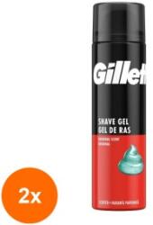 Gillette Pachet 2 x Gel de Ras Gillette Classic cu Parfum Original, 200 ml