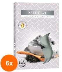 LCA Set 6 x 6 Lumanari Pastila, 4 Ore, Sare (GIL-6xLCA-P15-313)