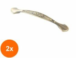 Ideal Feroluc Set 2 x Maner Model 501/Safira, 128 mm, Finisaj Antic Auriu (EDI-2xIFR-15483)