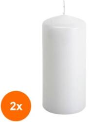 LCA Set 2 x Lumanare Stalp Alb, 20 Ore (GIL-2xLCA-SW50/100-090)