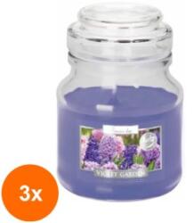 LCA Set 3 x Lumanare Parfumata in Pahar cu Capac, Violet Garden, 28 Ore (GIL-3xLCA-SND71-343)