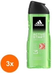 Adidas Set 3 x Gel de Dus Adidas, Start, Barbati, 400 ml