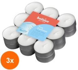 Bolsius Set 3 x 18 Lumanari Pastila Bolsius, Fresh Linen, Timp de Ardere 4 Ore (GIL-3xLCA-TRU-PT18-58-TS)