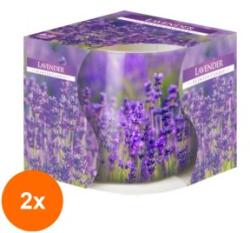 LCA Set 2 x Lumanare Parfumata in Pahar Imprimat, Lavanda, 22 Ore (GIL-2xLCA-SN71S-09)