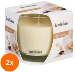 Bolsius Set 2 x Lumanare Parfumata Bolsius True Scents, in Pahar, Vanilie (GIL-2xLCA-TRU-LPB-95/95-75-TS)