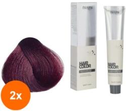 Maxima Set 2 x Vopsea Profesionala de Par Maxima, 5.62 Saten Roscat Violet Deschis, 100 ml