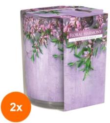 LCA Set 2 x Lumanare Parfumata in Pahar Imprimat, Floral Harmony, 22 Ore (GIL-2xLCA-SN72S-53)