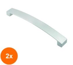 Ideal Feroluc Set 2 x Maner Model B0010/W833, 256 mm, Finisaj Aluminiu (EDI-2xIFR-55910)