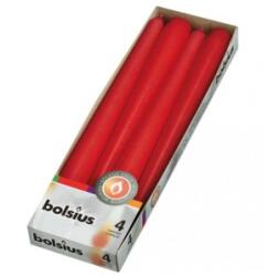 Bolsius Lumanare Conica Decorativa Bolsius Rosu, 4 Bucati (LCA-COB-04-41-A4)