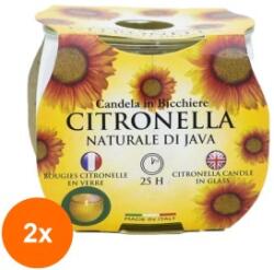 LCA Set 2 x Lumanare Citronella in Pahar, 20 Ore (GIL-2xLCA-CIT-MAI)