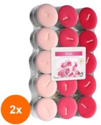 LCA Set 2 x 30 Lumanari Pastila, 4 Ore, Trandafiri (GIL-2xLCA-P30-78)