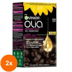 Garnier Set 2 x Vopsea Permanenta fara Amoniac, 5.0 Saten, Garnier Olia, 112 ml