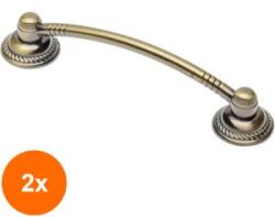 Ideal Feroluc Set 2 x Maner Model Rennes, 96 mm, Finisaj Antic Auriu (EDI-2xIFR-20379)