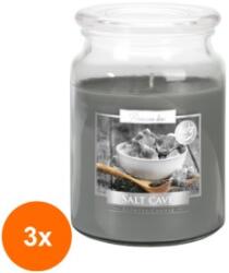 LCA Set 3 x Lumanare Parfumata in Borcan cu Capac, Salt Cave, 100 Ore (GIL-3xLCA-SND99-313)
