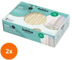 Bolsius Set 2 x 100 Lumanare Conica Bolsius Crem Ivory (GIL-2xLCA-COB-100-05-A100)