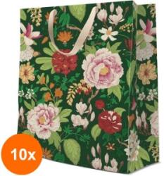 Elcadis Set 10 x Pungi Cadou Mari, Classic Flowers, 30 x 41 x 12 cm, Perfecto (CLE-10xELC-PC-SB-CF)