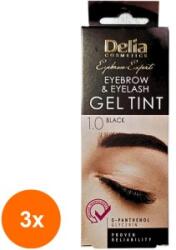 Delia Cosmetics Set 3 x Crema pentru Sprancene Delia Cameleo 1.0 Black, 15 ml