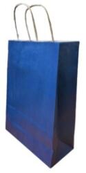 Bisbags Pungi din Hartie cu Manere, Albastru Inchis, Interior Alb, 25 x 14 x 30 cm, 100 Bucati (BBG-PK514)