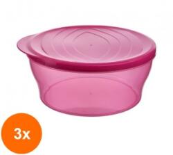 Tuffex Set 3 x Cutie pentru Alimente din Plastic, cu Capac, 1.50 l, Tuffex (GUJ-3xTP642)