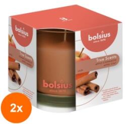 Bolsius Set 2 x Lumanare Parfumata Bolsius True Scents, in Pahar, Mar si Scortisoara (GIL-2xLCA-TRU-LPB-95/95-95-TS)
