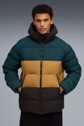 PUMA Puma, Colorblock dizájnú télikabát, Fekete, Angolzöld, Mustársárga, M (688367-75-M)