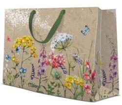 Elcadis Pungi Cadou Orizontale Meadow Flowers, 33.5 x 26.5 x 13 cm, Perfecto (ELC-PC-SH-MF)