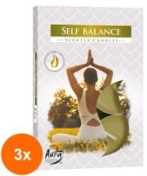 LCA Set 3 x 6 Lumanari Pastila, Self Balance, 4 Ore (GIL-3xLCA-P15-335)